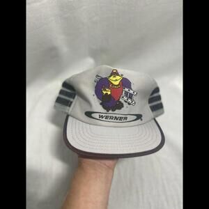 VTG Gunther Grape Ape Werner 3 Stripe Foam Trucker Hat